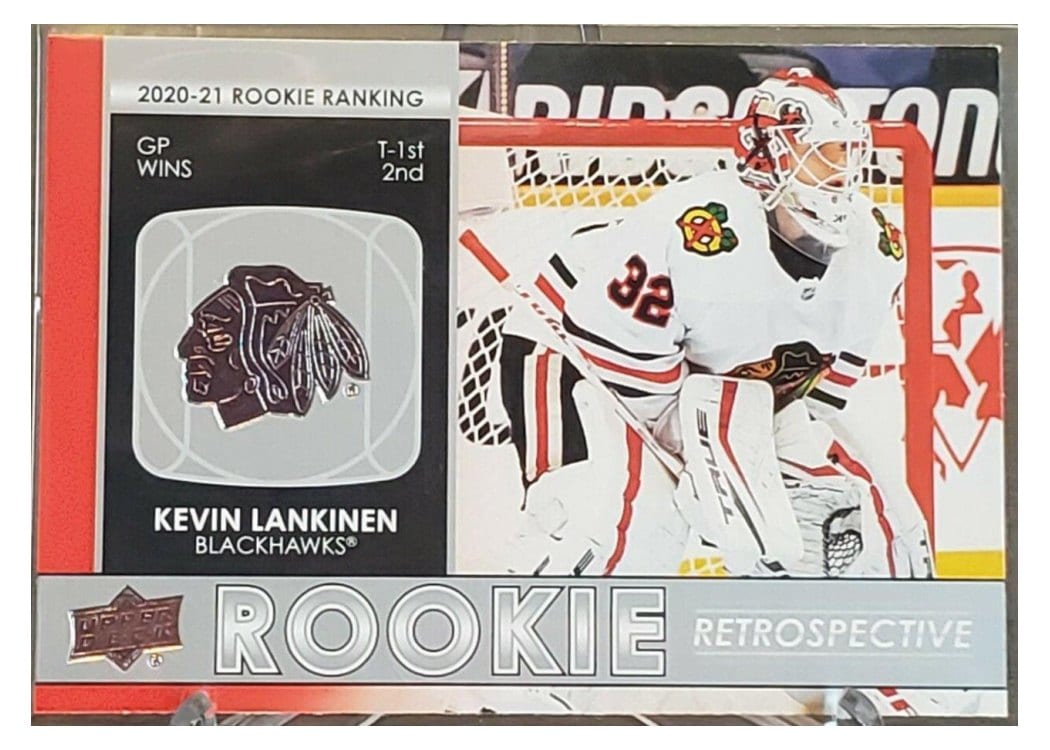 2021-22 Upper Deck Rookie Retrospective Kevin Lankinen #RR-7 card