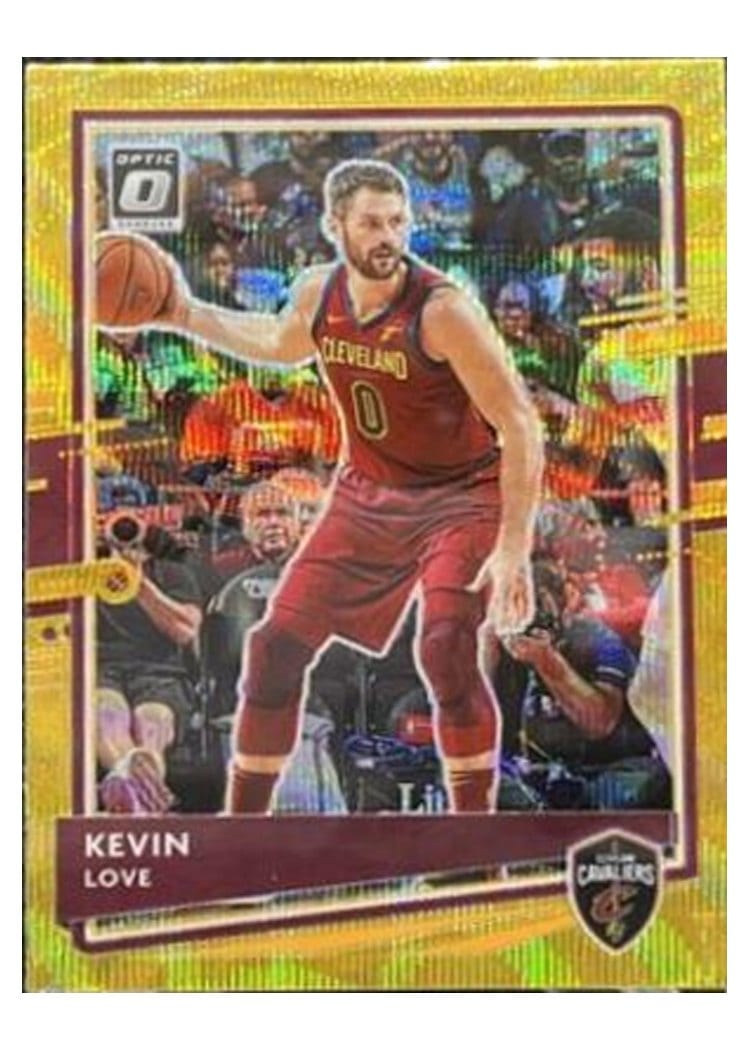 2020-21 Donruss Optic Base Set Kevin Love Gold Wave #76 card