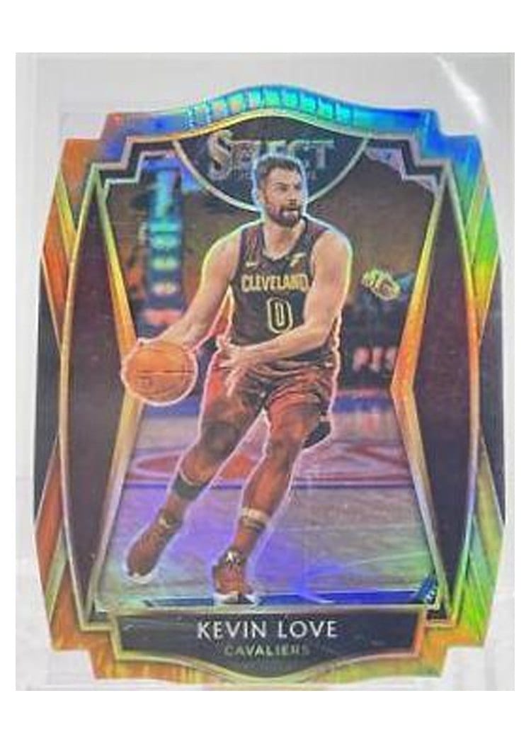 2020-21 Panini Select Base Set Kevin Love Tie Dye Prizm Die Cut #104 card