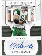 2020 Panini National Treasures Signatures Kevin Mawae #S-KM card