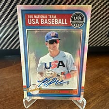 2025 Panini Stars & Stripes USA Baseball Throwback Signatures Kevin McGonigle #AS-KM card