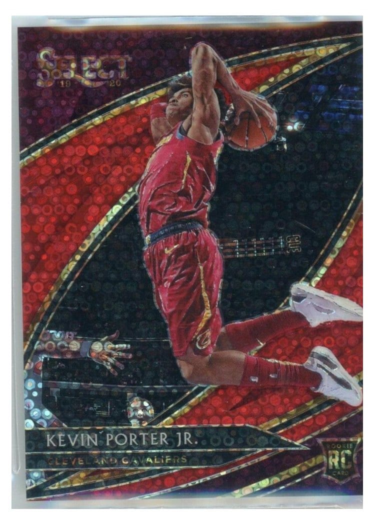 2019-20 Panini Select Base Set Kevin Porter Jr. Red Disco Prizm #211 card