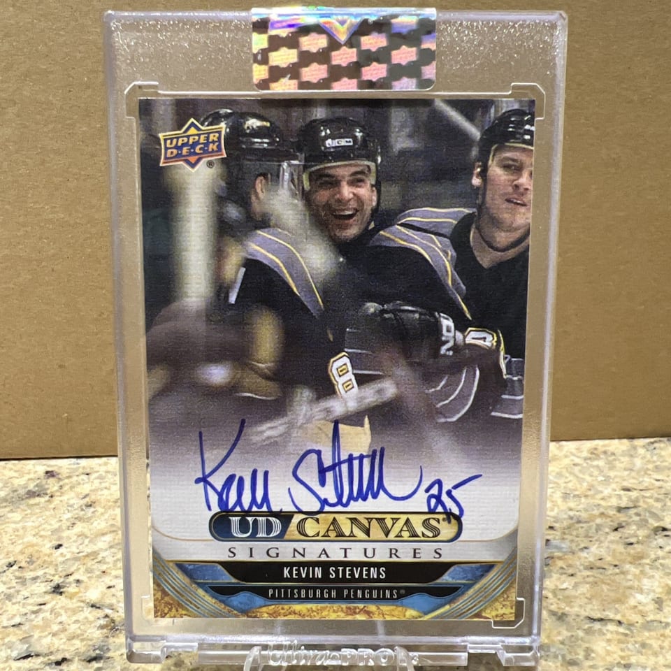 2024-25 Upper Deck Clear Cut Canvas Signatures Kevin Stevens #CS-KS card