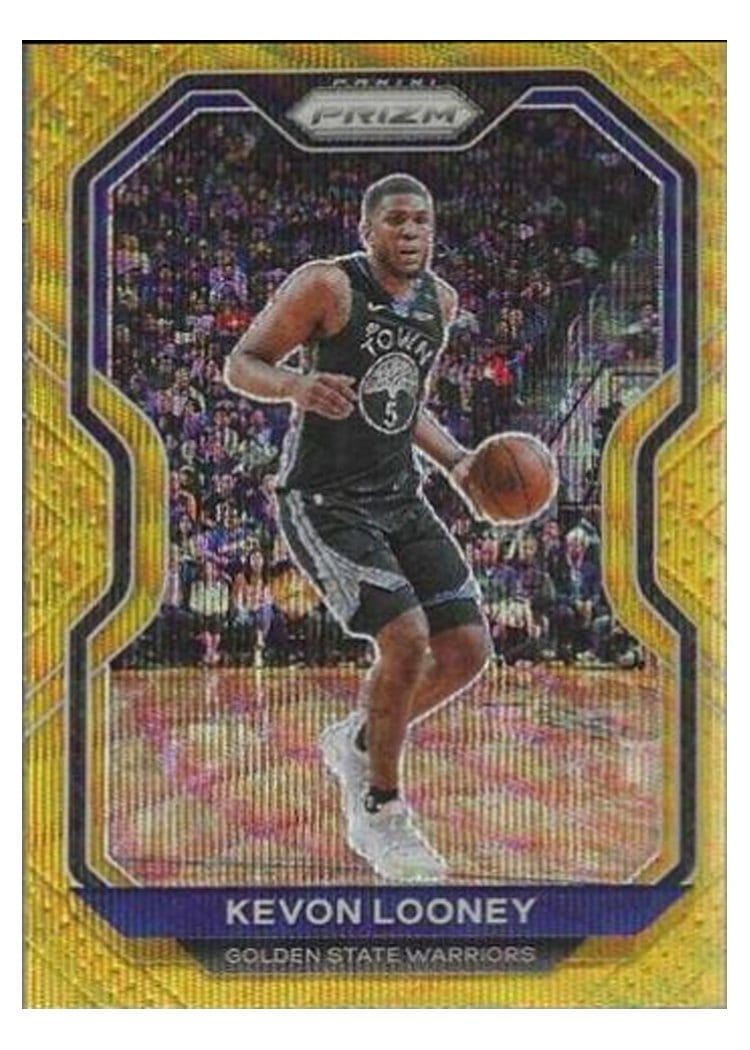 2020-21 Panini Prizm Base Set Kevon Looney Gold Wave Prizm #34 card