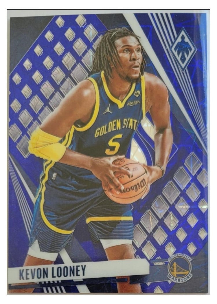 2023-24 Panini Phoenix Base Set Kevon Looney Blue Lazer #205 card