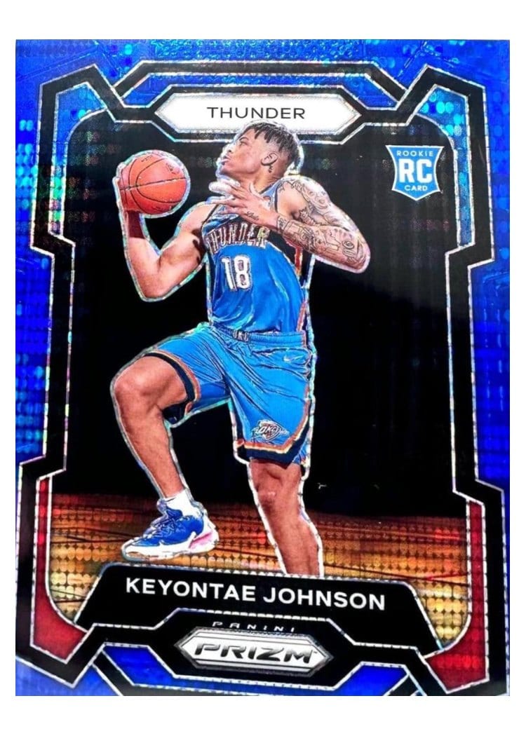 2023-24 Panini Prizm Base Set Keyontae Johnson Blue Seismic #176 card