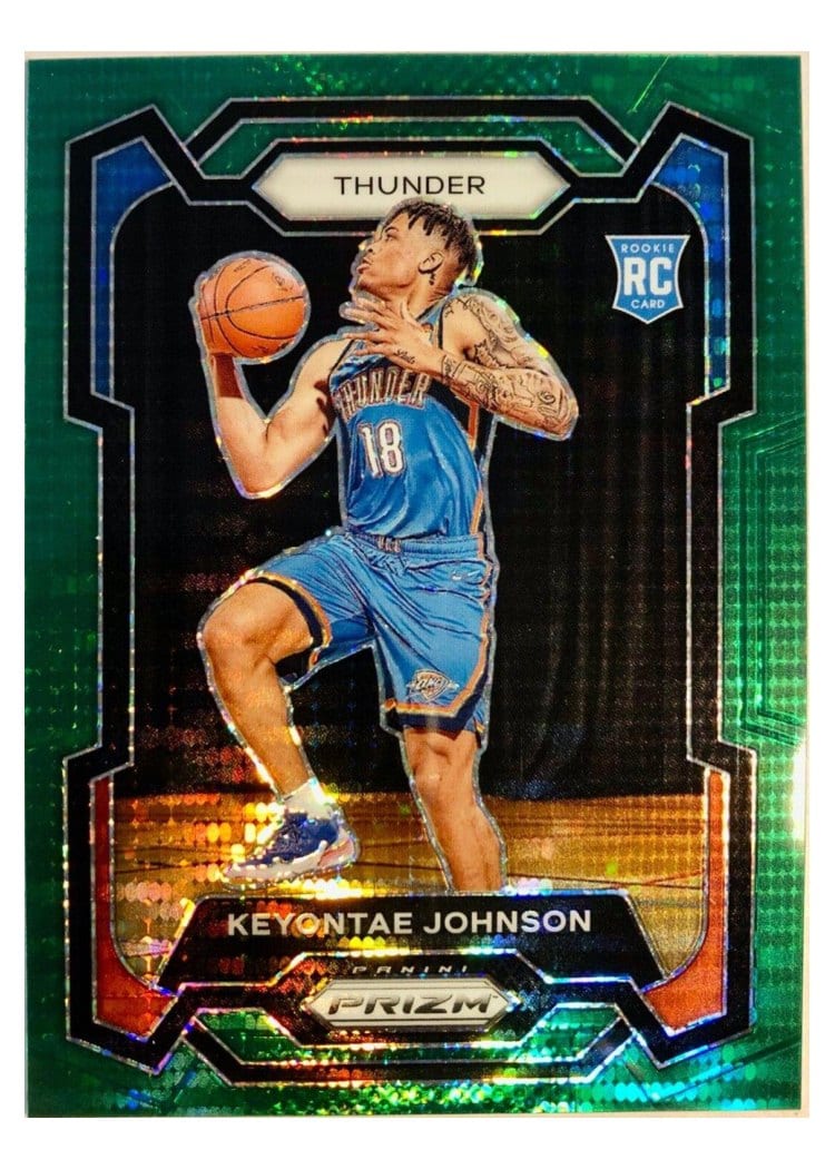 2023-24 Panini Prizm Base Set Keyontae Johnson Green Pulsar #176 card