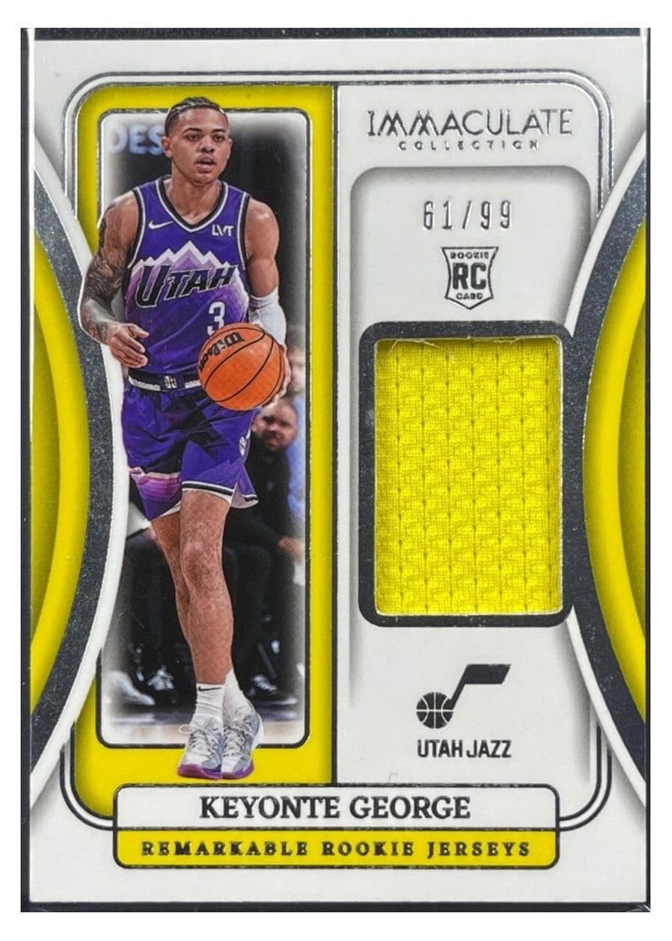 2023-24 Panini Immaculate Collection Remarkable Rookie Jerseys Keyonte George #15 card
