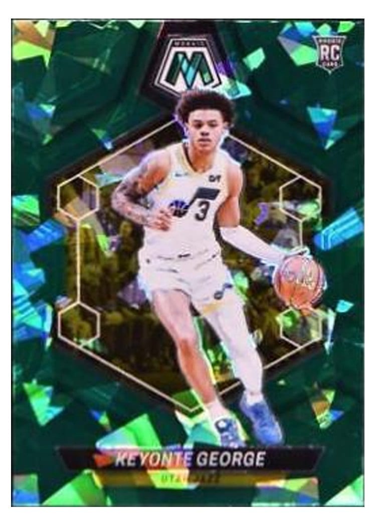 2023-24 Panini Mosaic Base Set Keyonte George Green Ice #222 card