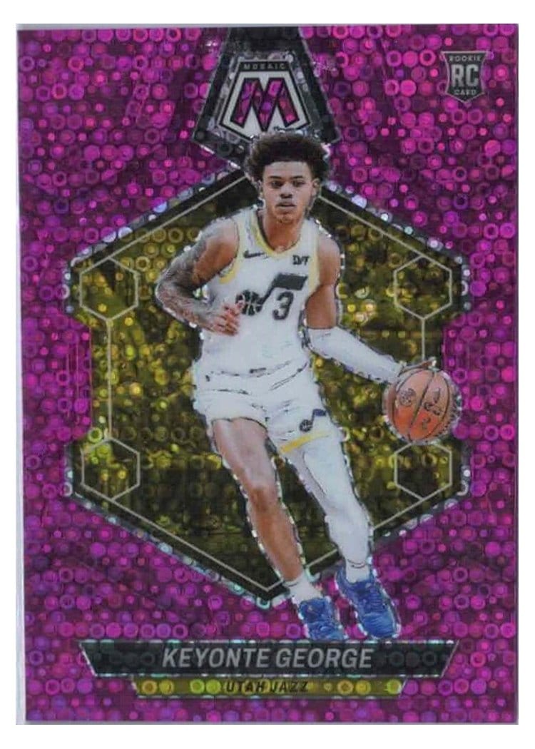 2023-24 Panini Mosaic Base Set Keyonte George Pink Fast Break #222 card
