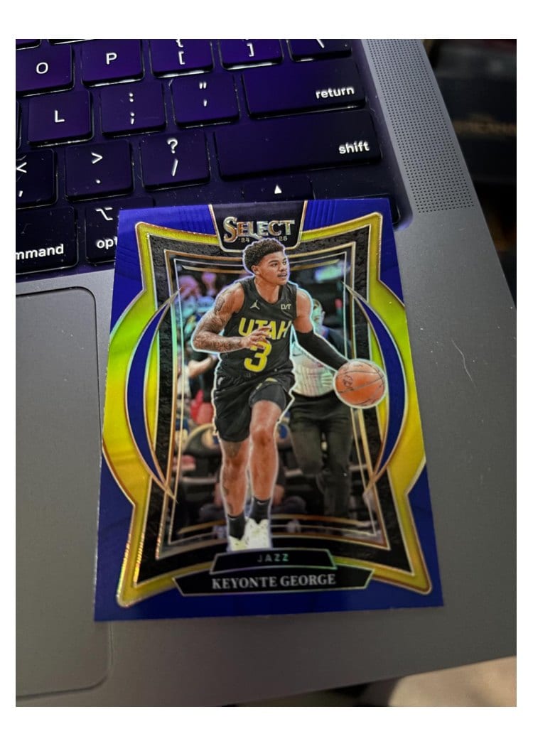 2024-25 Panini Select Base Set Keyonte George Blue Prizm #49 card