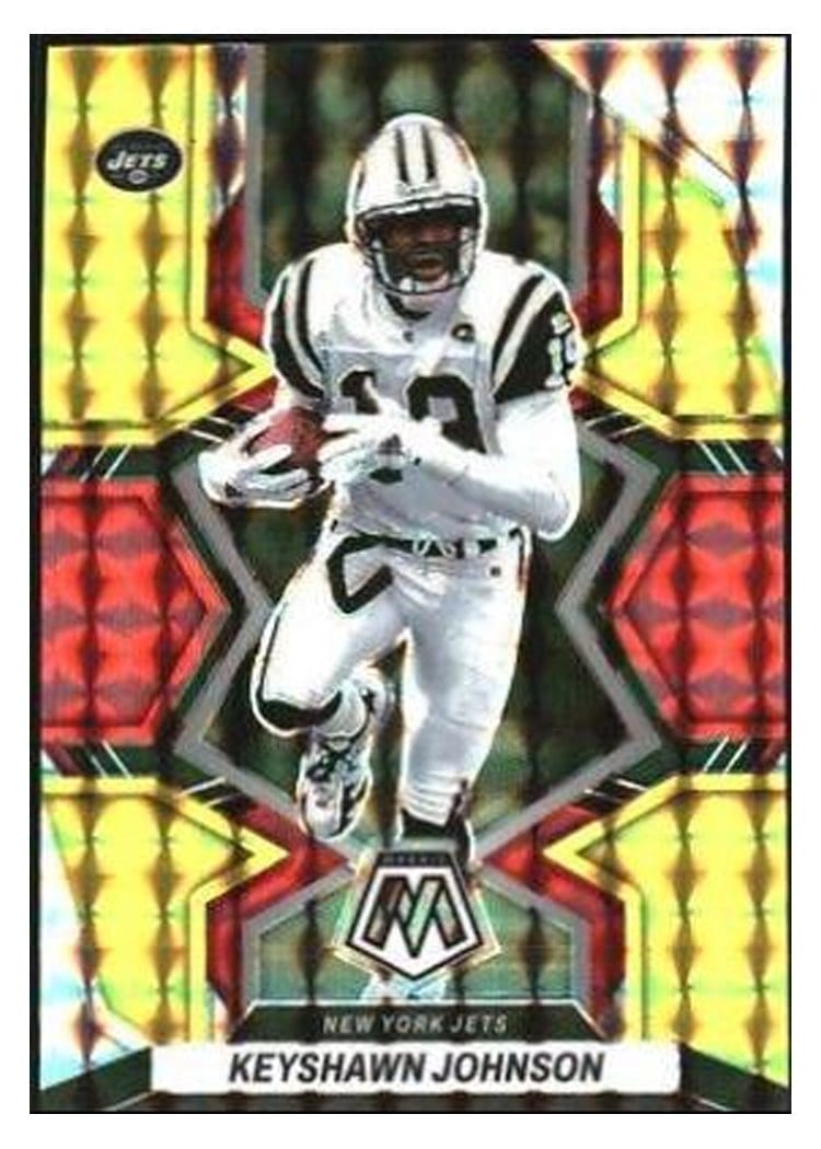 2022 Panini Mosaic Base Set Keyshawn Johnson Choice Fusion Red Yellow #155 card