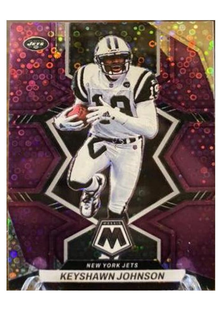 2022 Panini Mosaic Base Set Keyshawn Johnson No Huddle Purple #155 card