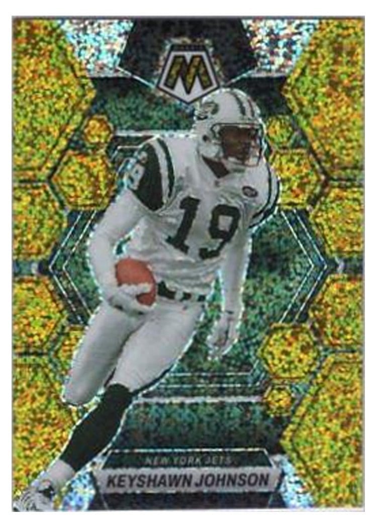 2023 Panini Mosaic Base Set Keyshawn Johnson Gold Sparkle #81 card