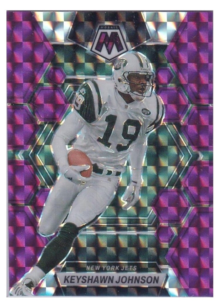 2023 Panini Mosaic Base Set Keyshawn Johnson Purple #81 card