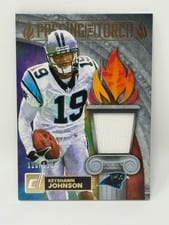2025 Donruss Passing the Torch Jerseys Keyshawn Johnson / Tetairoa McMillan #PTJ-CAR card