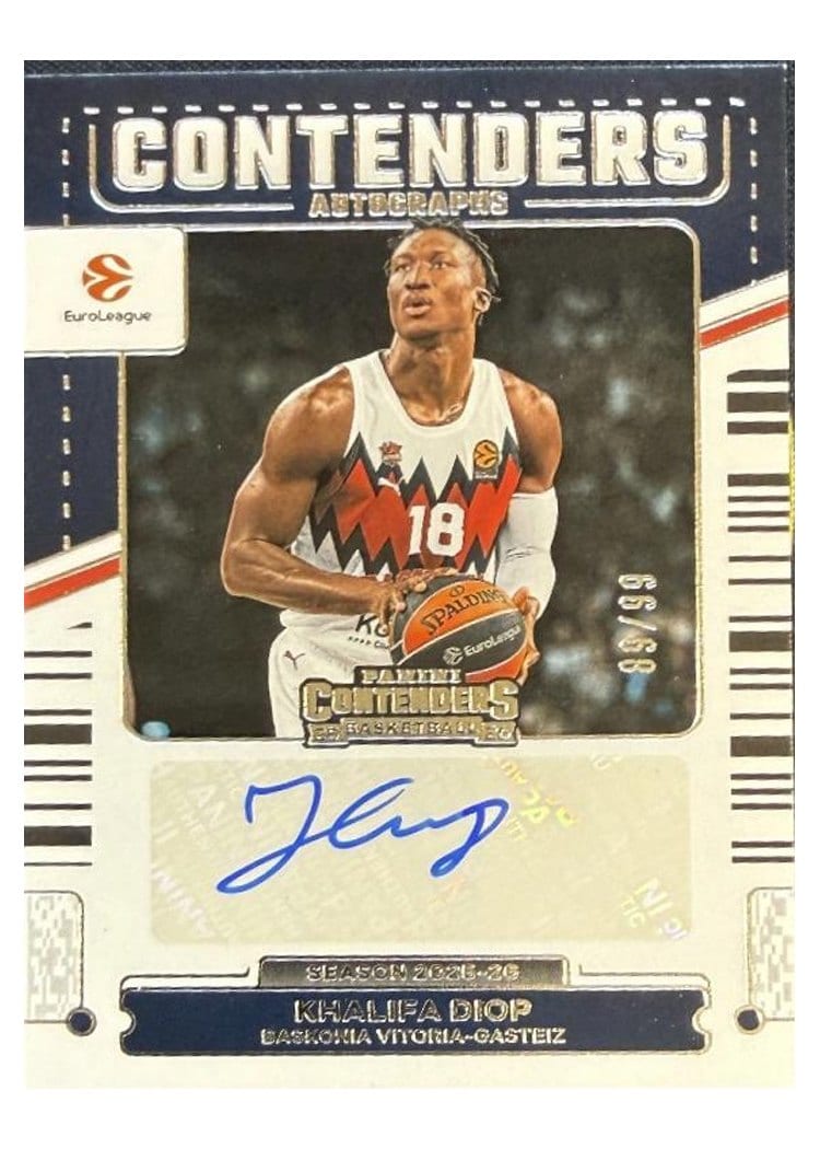 2025 Panini Contenders EuroLeague Autograph Khalifa Diop #3 card