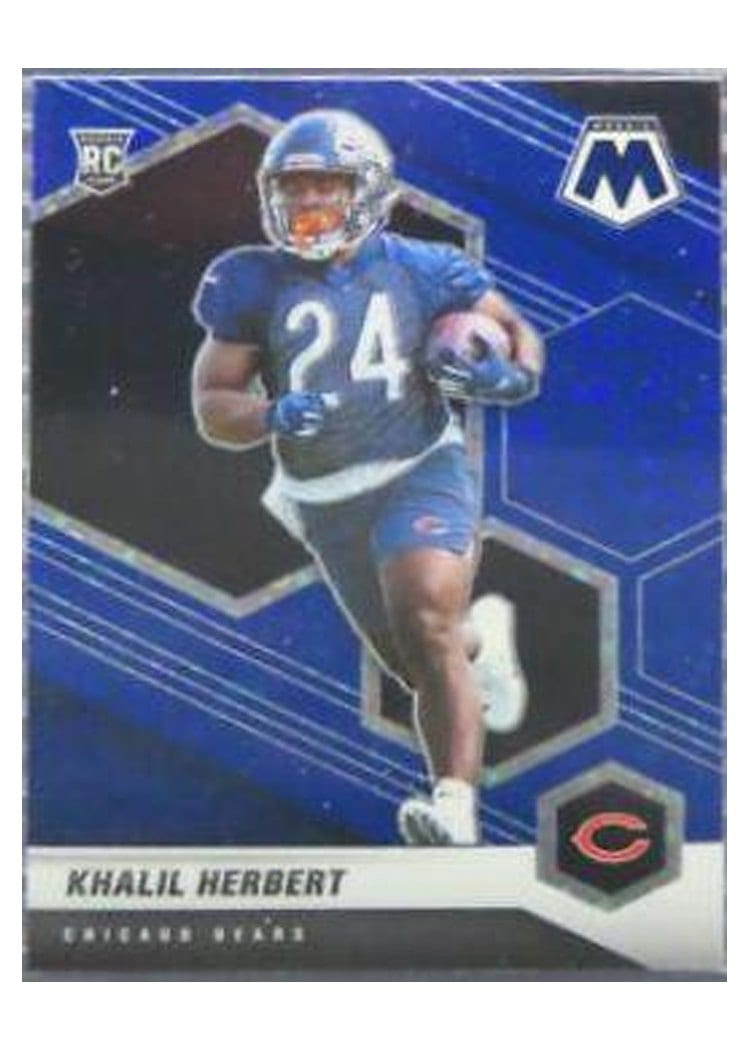 2021 Panini Mosaic Base Set Khalil Herbert No Huddle Blue Mosaic #380 card