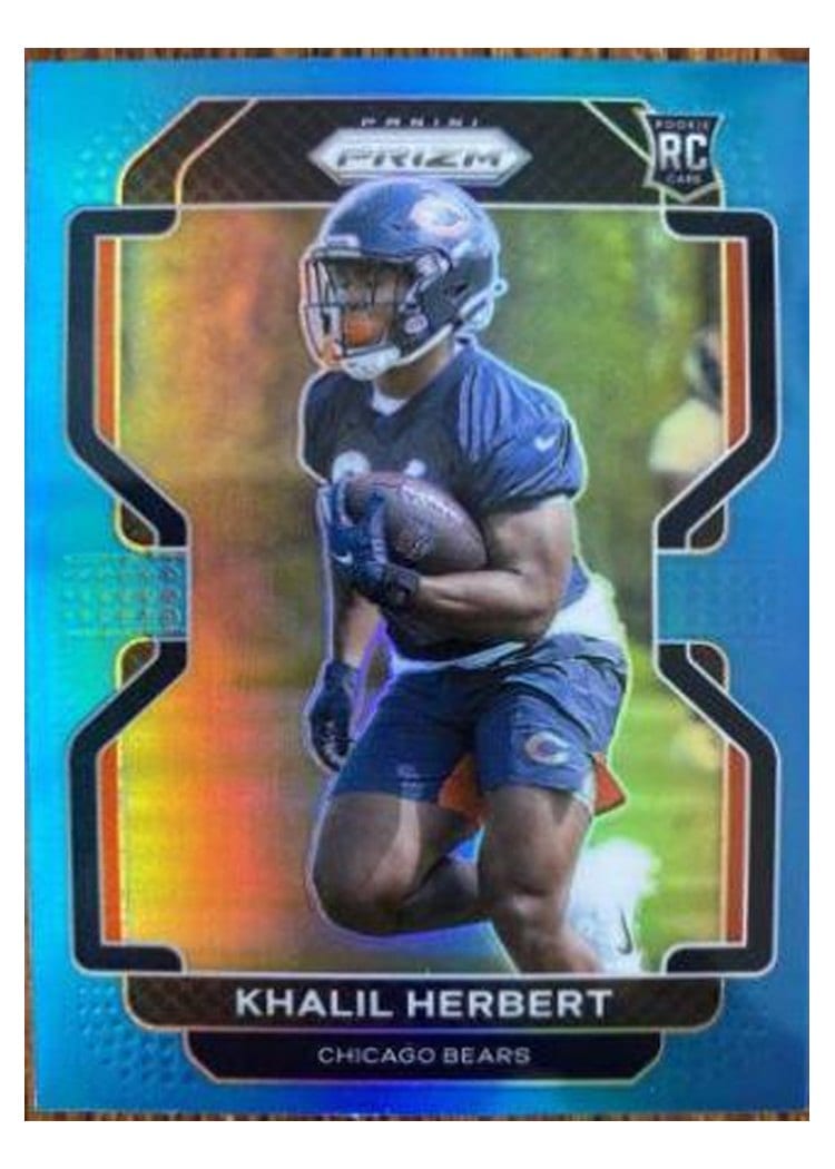 2021 Panini Prizm Base Set Khalil Herbert Light Blue Prizm #425 card