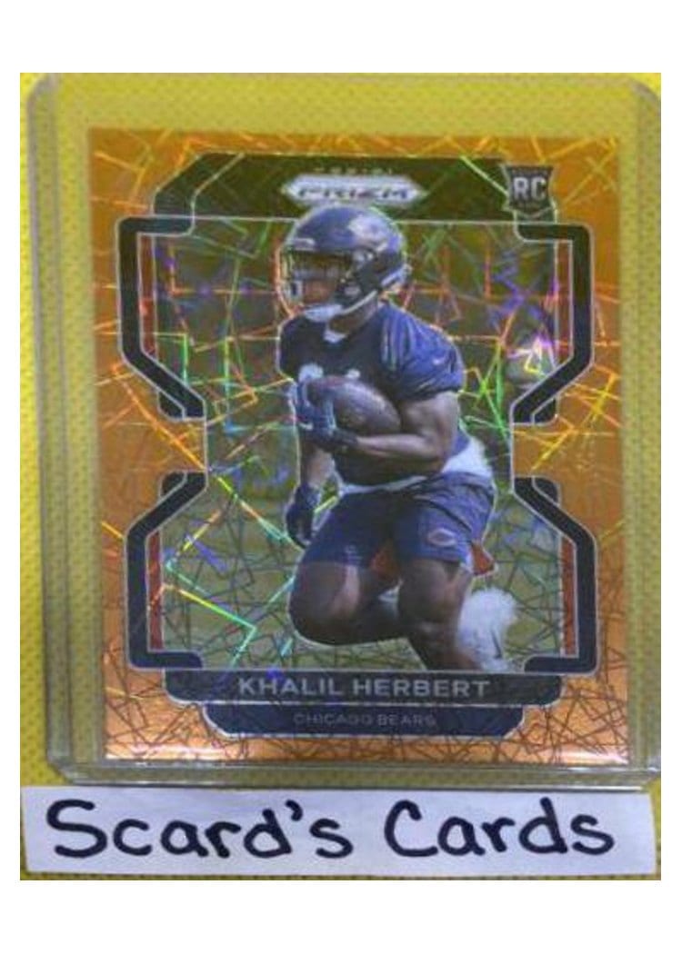 2021 Panini Prizm Base Set Khalil Herbert Orange Prizm #425 card