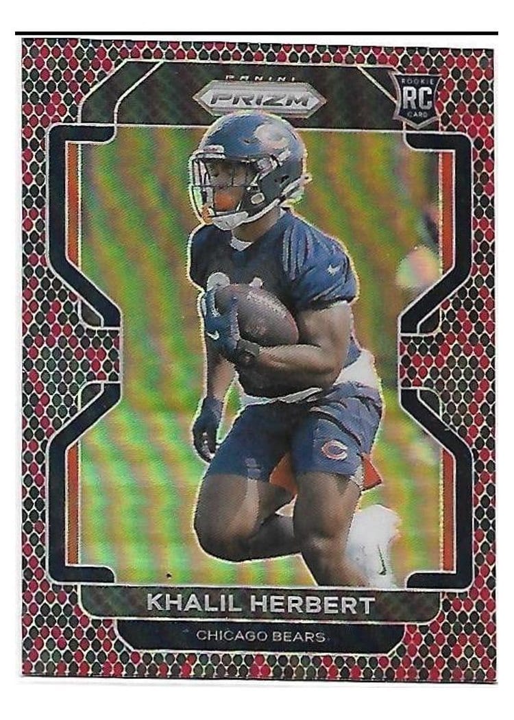 2021 Panini Prizm Base Set Khalil Herbert Snakeskin Prizm #425 card