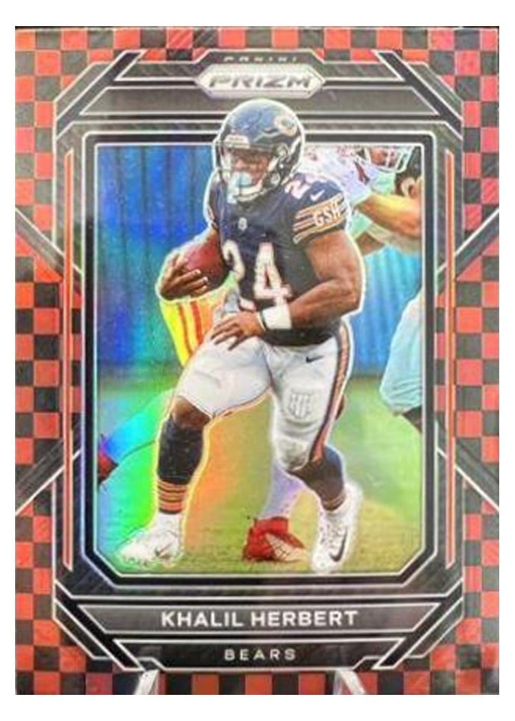 2022 Panini Prizm Base Set Khalil Herbert Black Red Checker #52 card