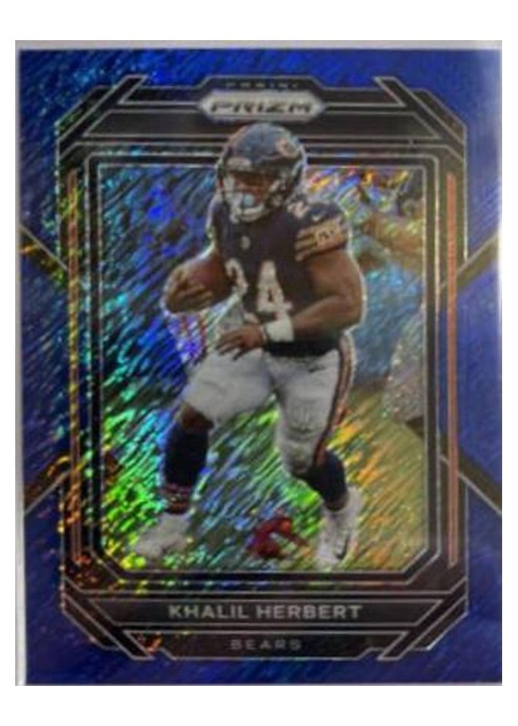 2022 Panini Prizm Base Set Khalil Herbert Blue Shimmer #52 card