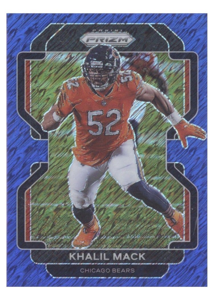 2021 Panini Prizm Base Set Khalil Mack Blue Shimmer #163 card