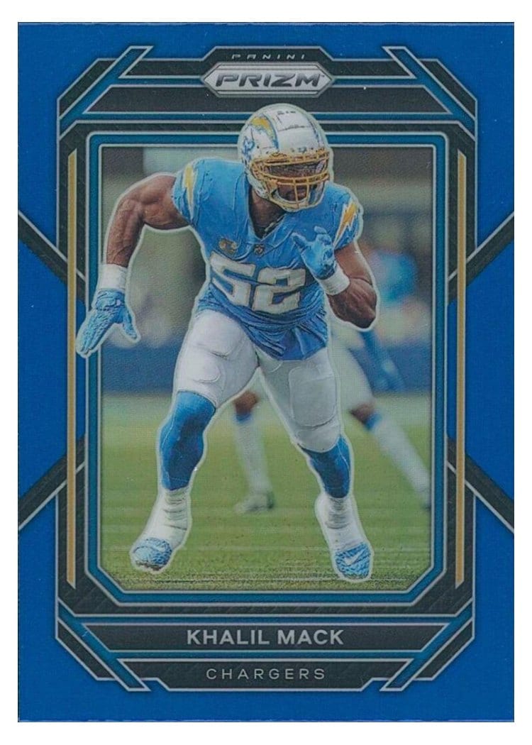 2022 Panini Prizm Base Set Khalil Mack Blue #154 card