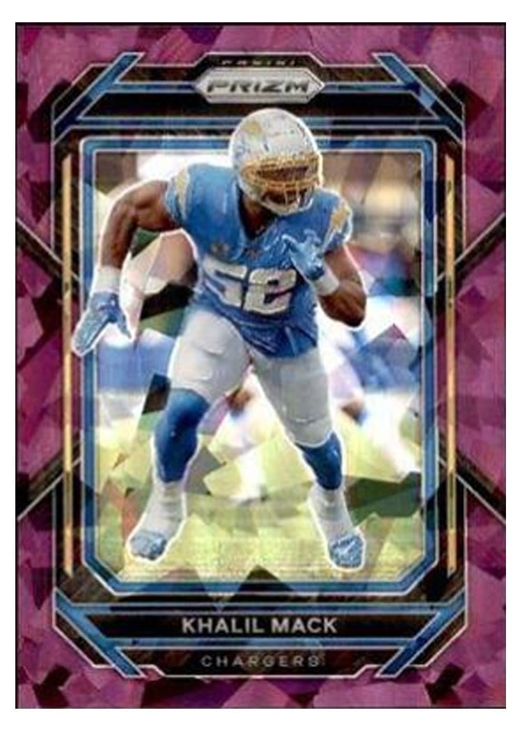 2022 Panini Prizm Base Set Khalil Mack Purple Ice #154 card