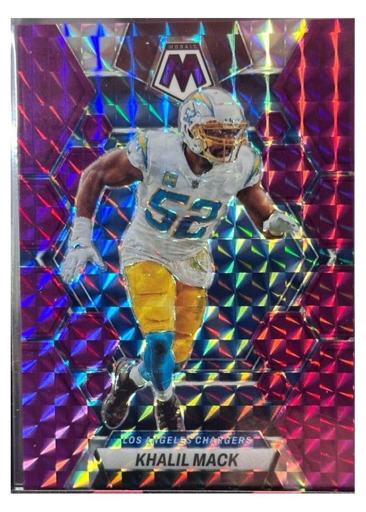 2023 Panini Mosaic Base Set Khalil Mack Purple #132 card