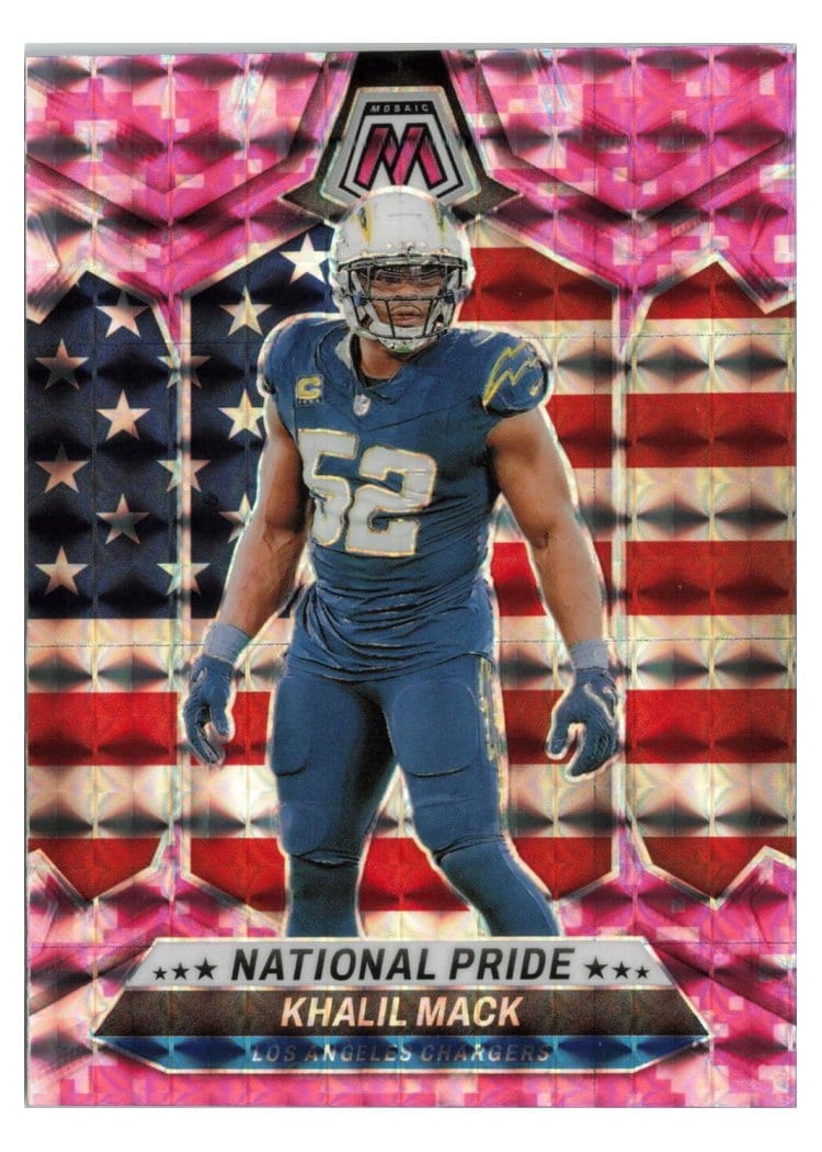 2024 Panini Mosaic Base Set Khalil Mack Camo Pink #269 card