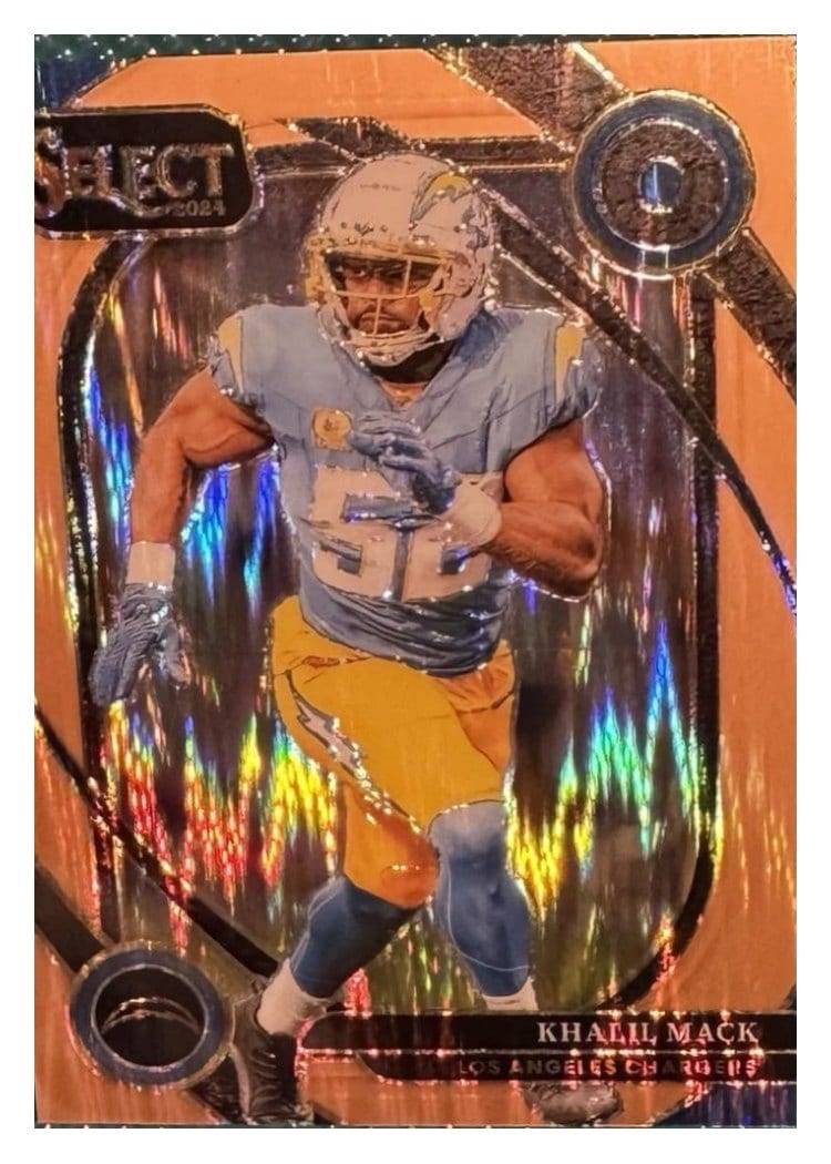 2024 Panini Select Base Set Khalil Mack Copper Prizm Shock #277 card