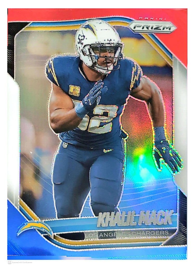 2025 Panini Prizm Base Set Khalil Mack Red White Blue #161 card