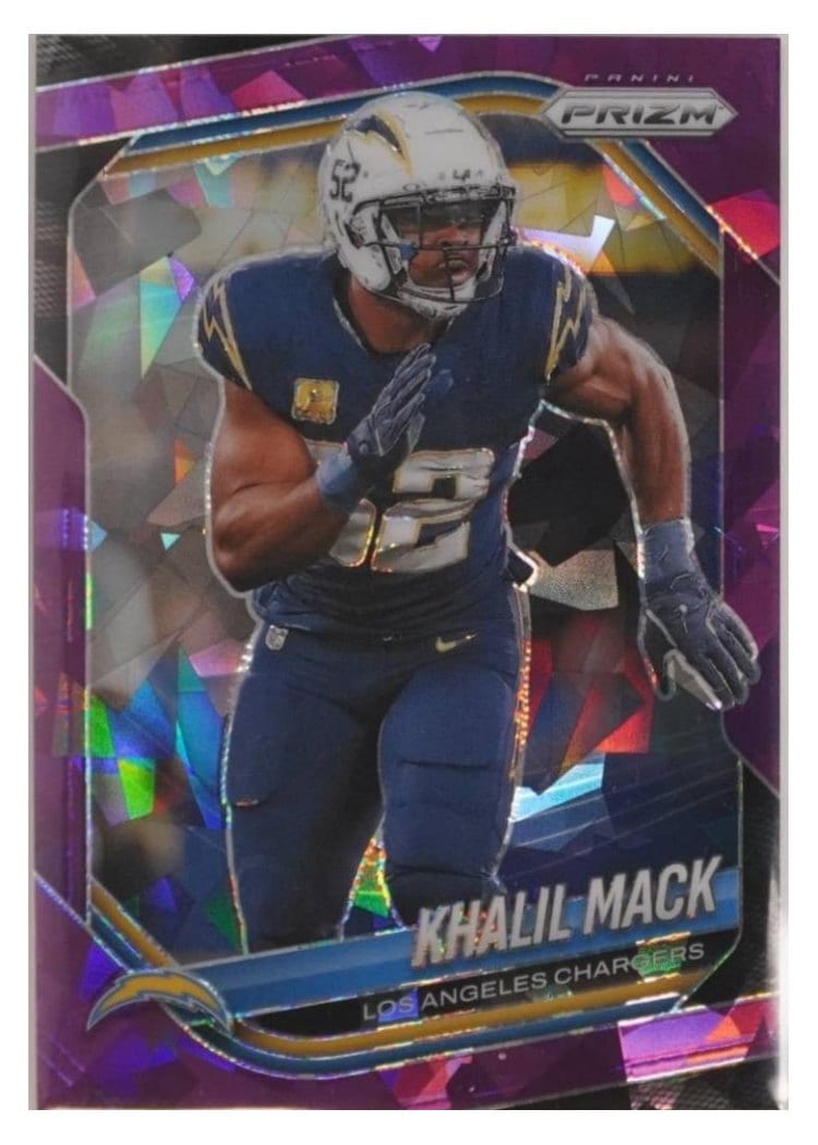 2025 Panini Prizm Base Set Khalil Mack Purple Ice #161 card