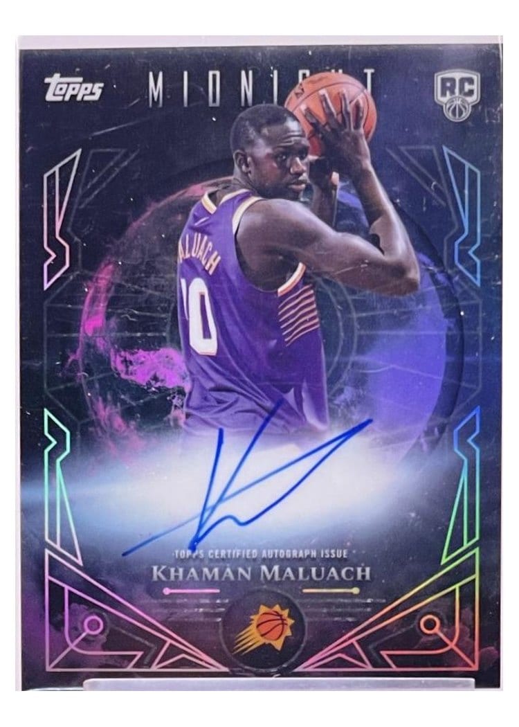 2025-26 Topps Midnight Midnight Sun Signatures Rookies Khaman Maluach #MSR-KM card
