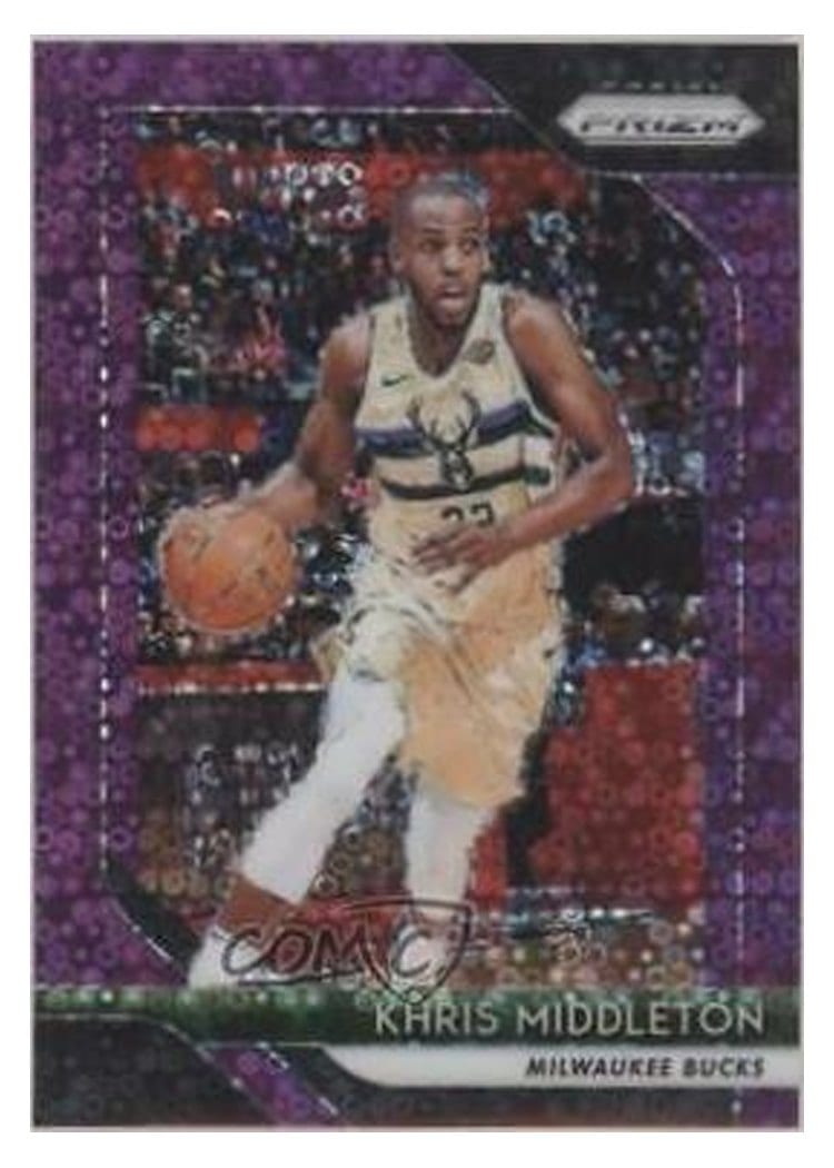 2018-19 Panini Prizm Base Set Khris Middleton #286 card