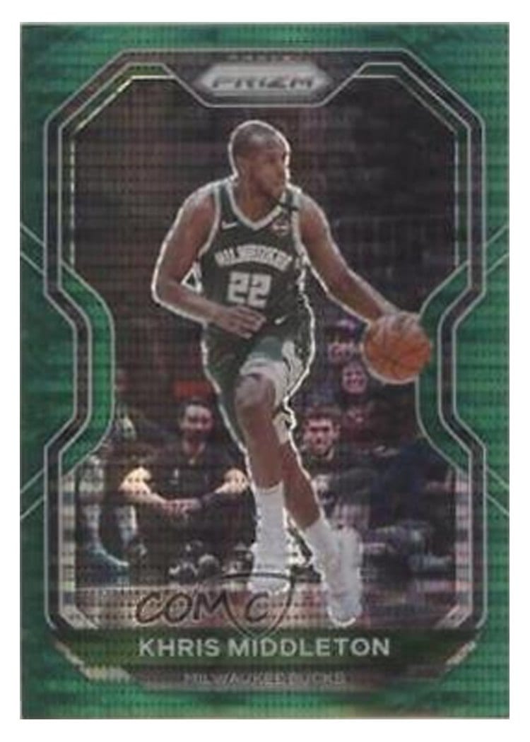 2020-21 Panini Prizm Base Set Khris Middleton #92 card