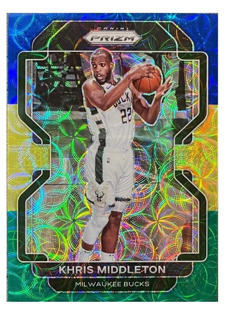 2021-22 Panini Prizm Base Set Khris Middleton #128 card