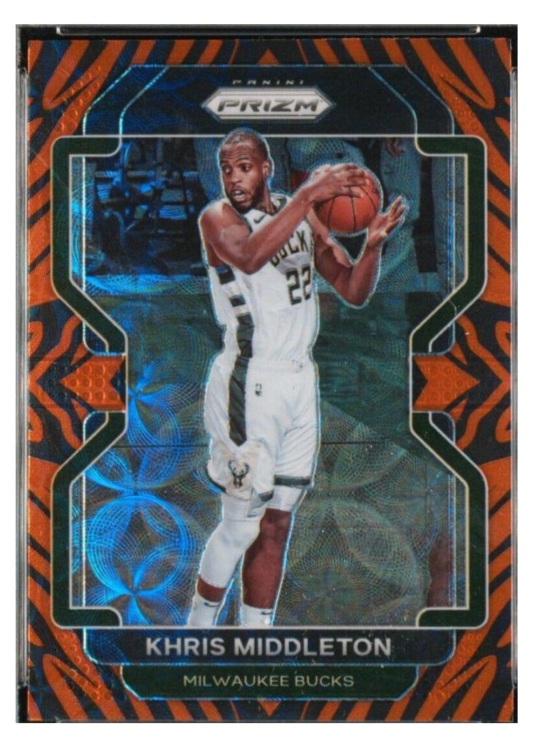 2021-22 Panini Prizm Base Set Khris Middleton #128 card
