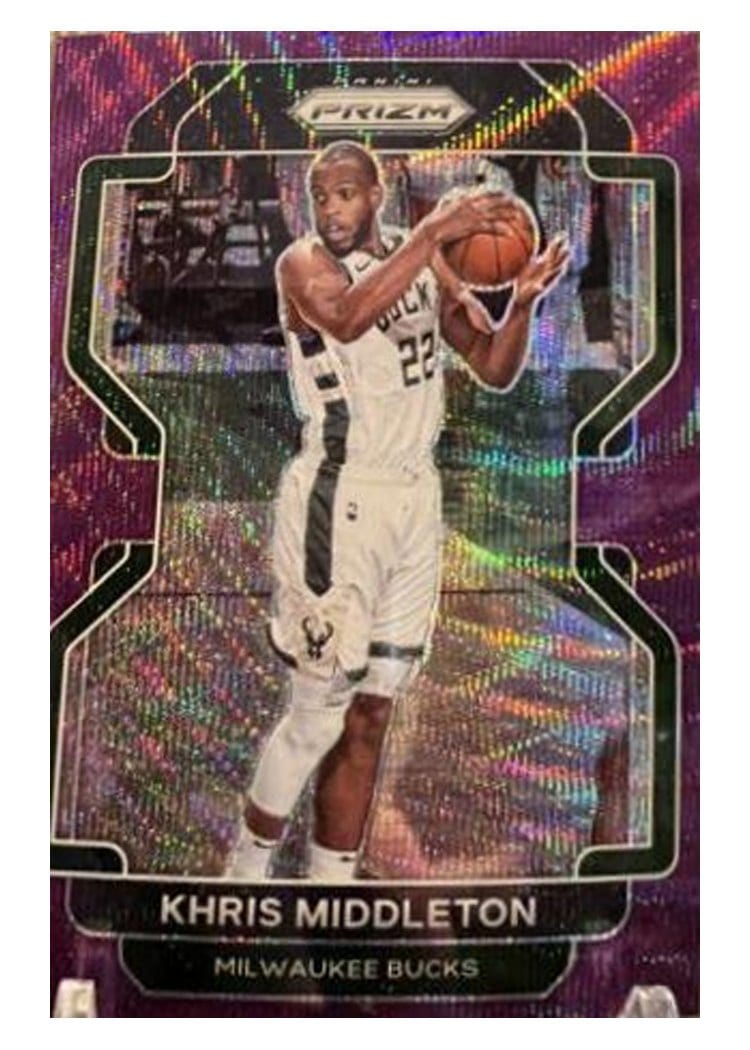 2021-22 Panini Prizm Base Set Khris Middleton #128 card