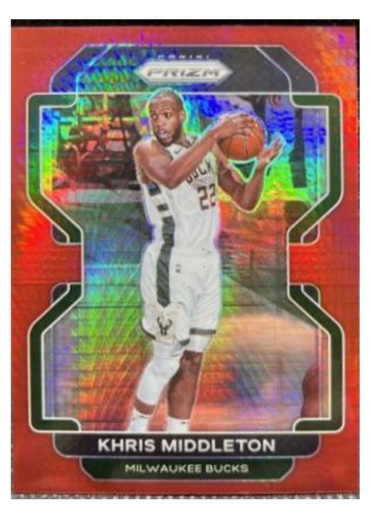 2021-22 Panini Prizm Base Set Khris Middleton #128 card