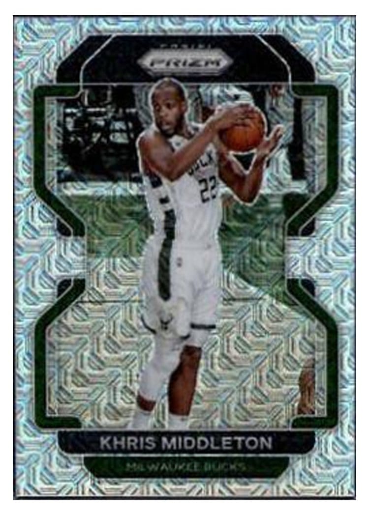2021-22 Panini Prizm Base Set Khris Middleton #128 card