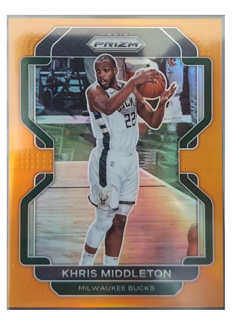 2021-22 Panini Prizm Base Set Khris Middleton #128 card