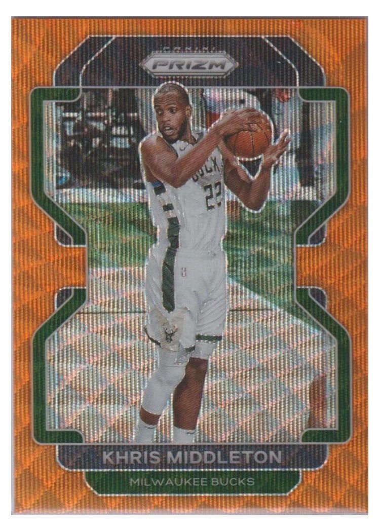 2021-22 Panini Prizm Base Set Khris Middleton #128 card