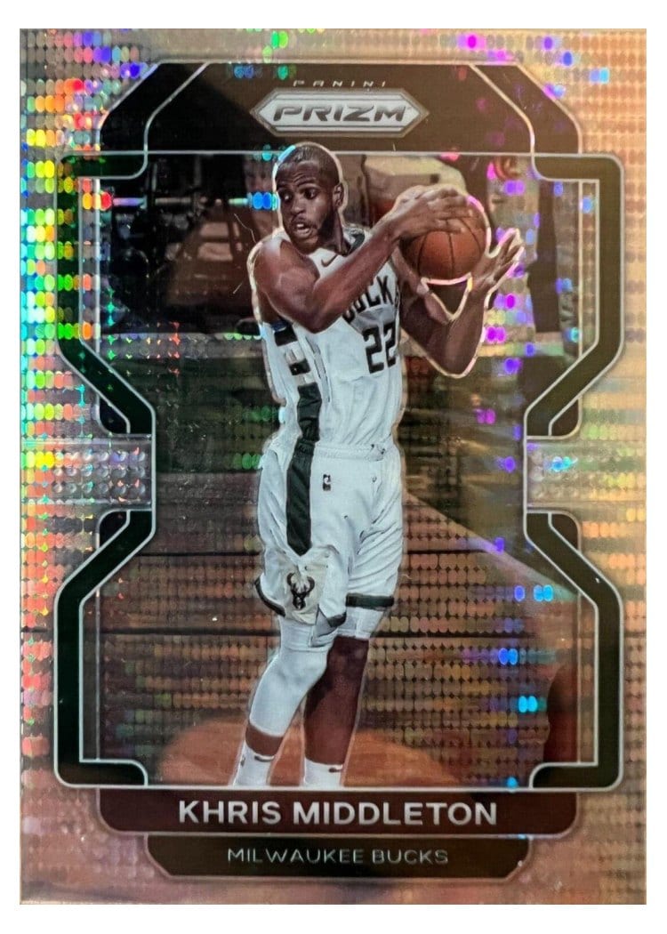 2021-22 Panini Prizm Base Set Khris Middleton #128 card