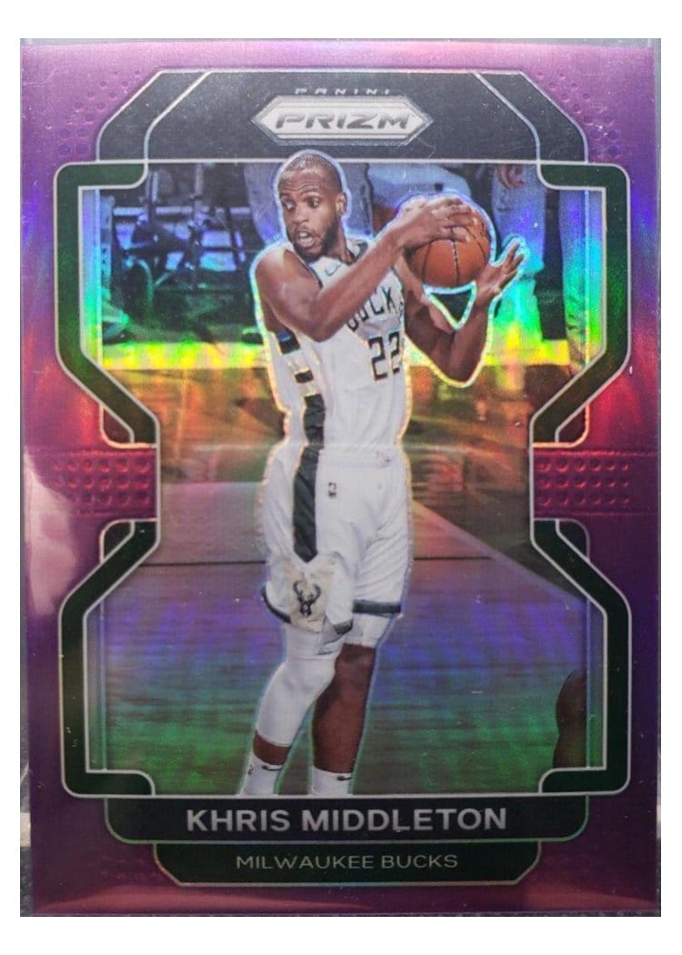 2021-22 Panini Prizm Base Set Khris Middleton #128 card