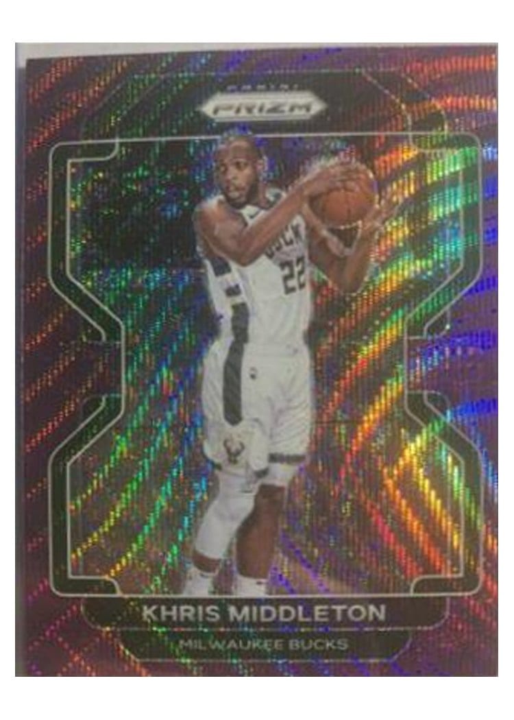 2021-22 Panini Prizm Base Set Khris Middleton #128 card