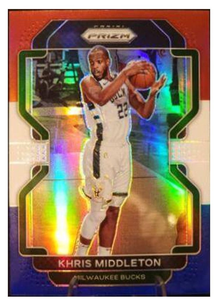 2021-22 Panini Prizm Base Set Khris Middleton #128 card