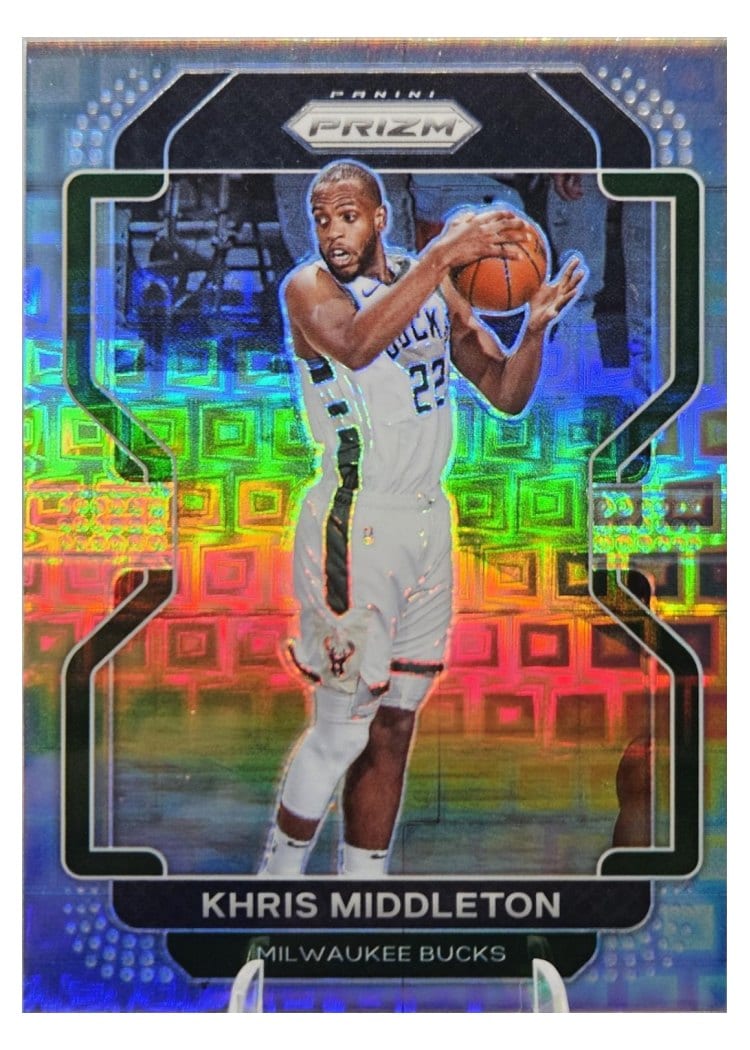 2021-22 Panini Prizm Base Set Khris Middleton #128 card